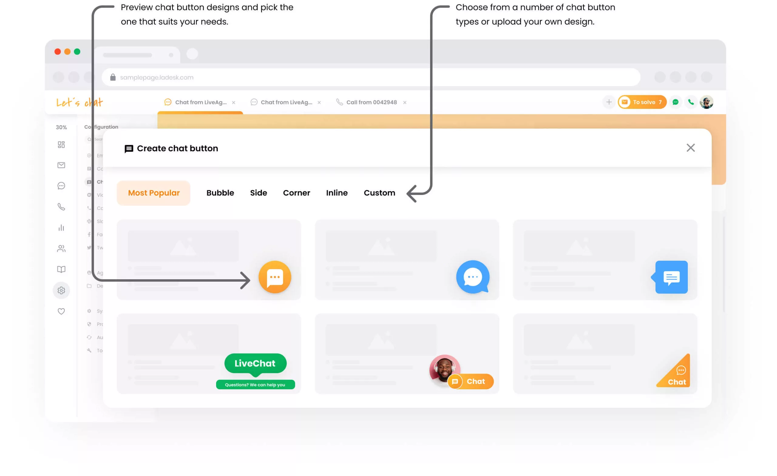 Reāllaika rakstīšanas skats LiveAgent