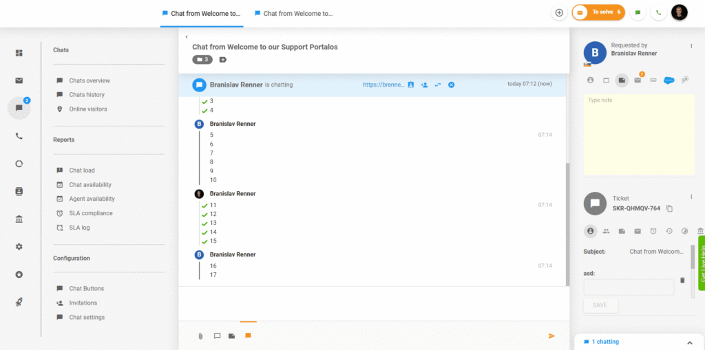 Trūkstošs teksts tērzēšanā LiveAgent