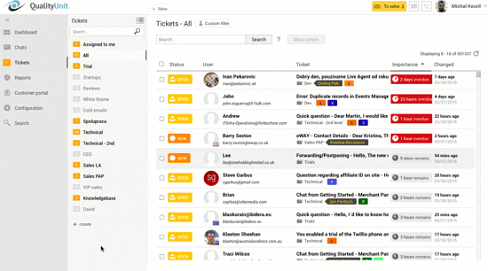 LiveAgent informācijas paneļa animācija