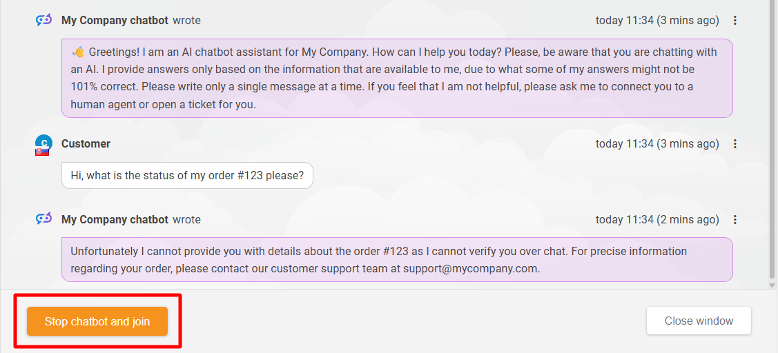 LiveAgent AI cilvēka nodošanas priekskats