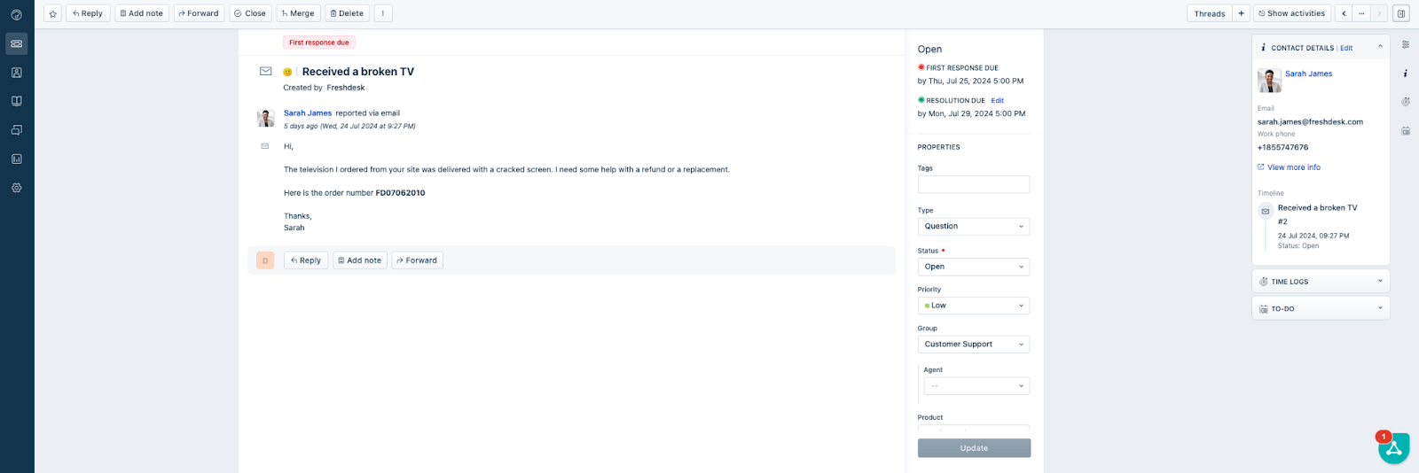 HubSpot biļešu vide