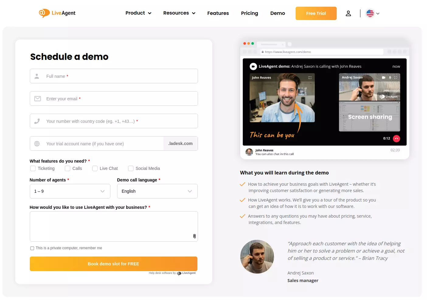 LiveAgent grafika demonstrācija