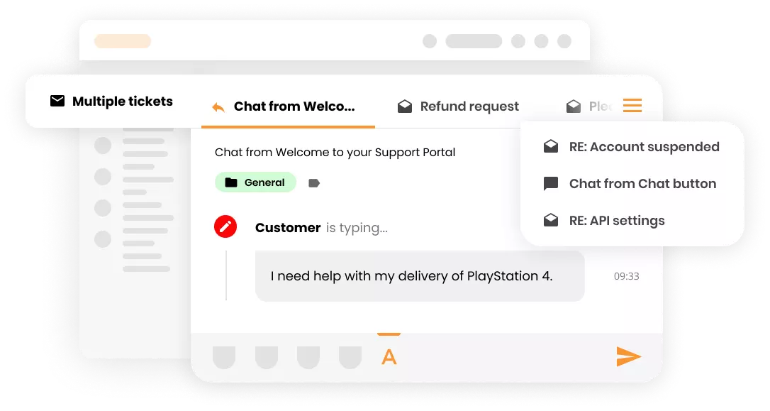 LiveAgent help desk programmatūra ar vairākām biļetēm