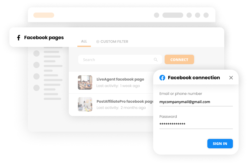 Savienojiet Facebook ar palīdzības programmatūru - LiveAgent