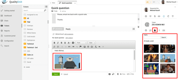 GIF attēli biļetēs