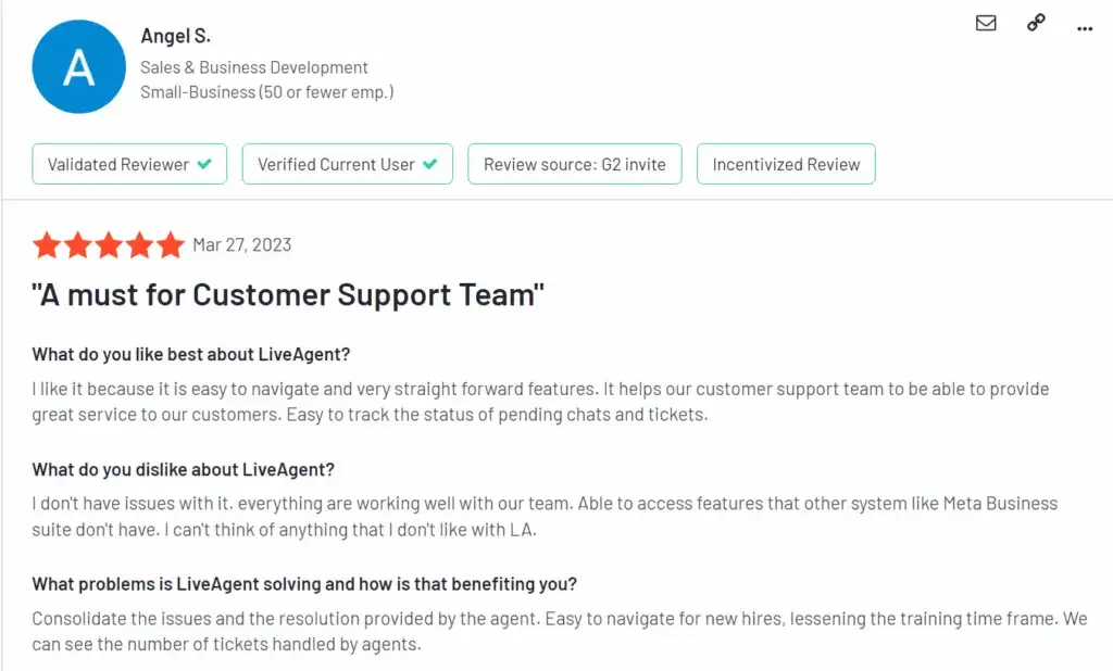 G2 - LiveAgent pārskatīti un produkta detaļas