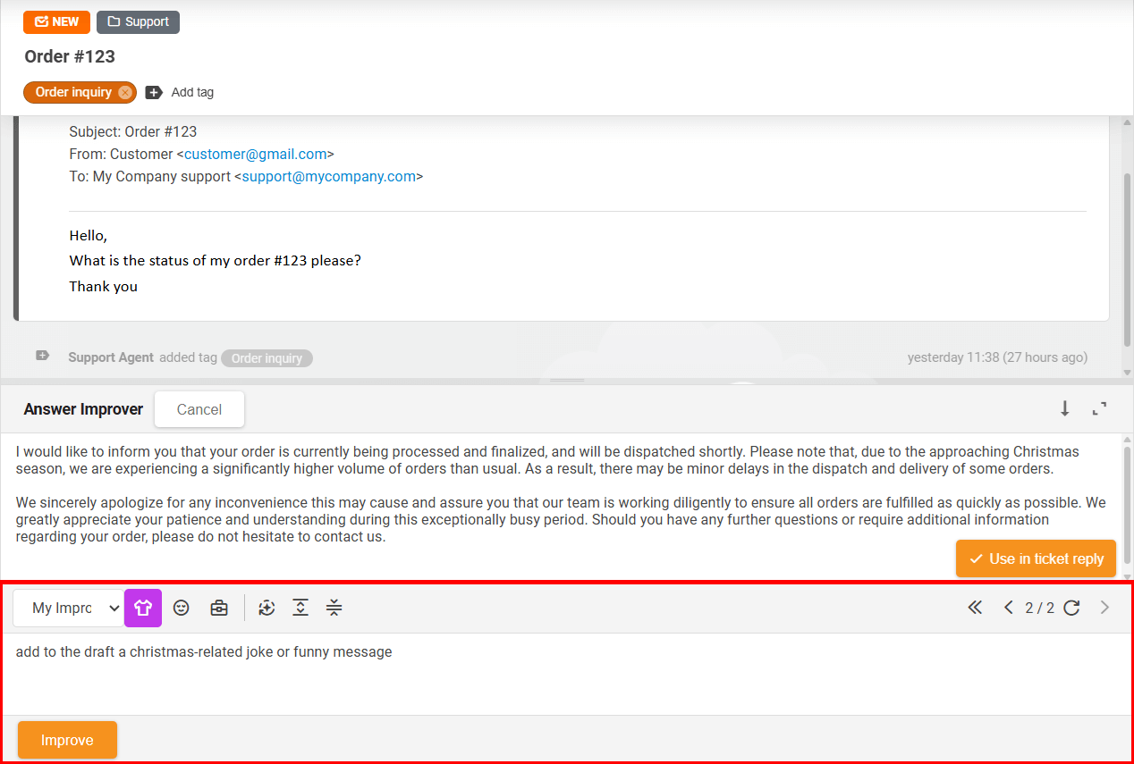 Atbilžu rediģēšana ar atbilžu veidotāju