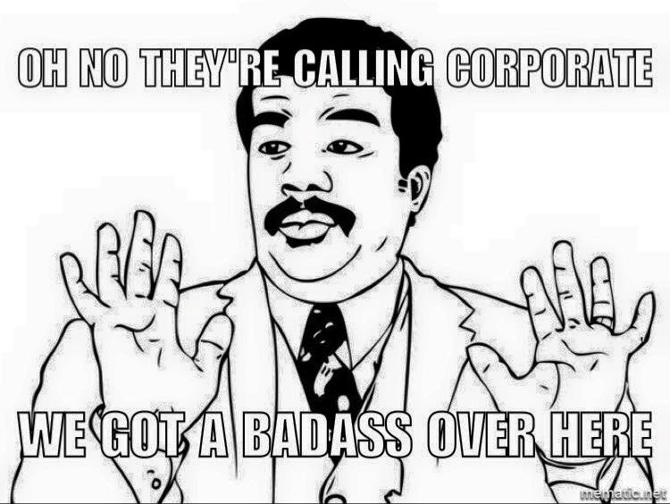 Klientu apkalpošanas mēme par dusmīgu klientu