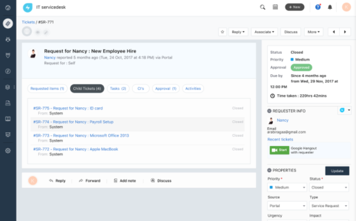 Freshservice biļešu sistēmas programmatūra