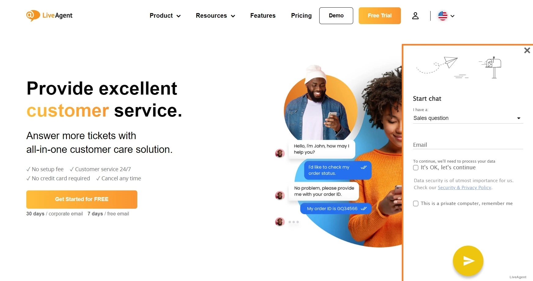 LiveAgent tiešā tērzēšana ātram un vienkāršam klientu atbalstam