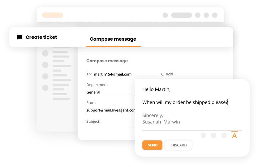 Izveidot biļeti palīdzības galda programmatūrā - LiveAgent