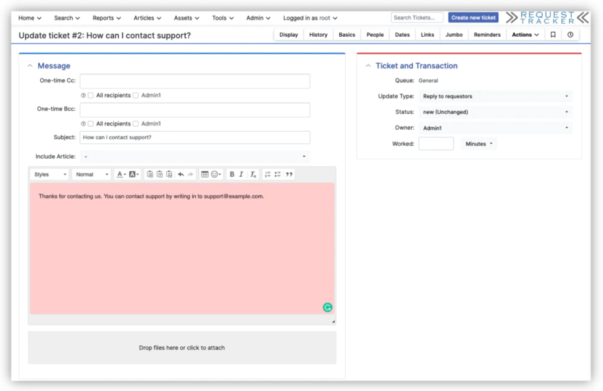 Request Tracker atvērtā koda biļešu sistēmas