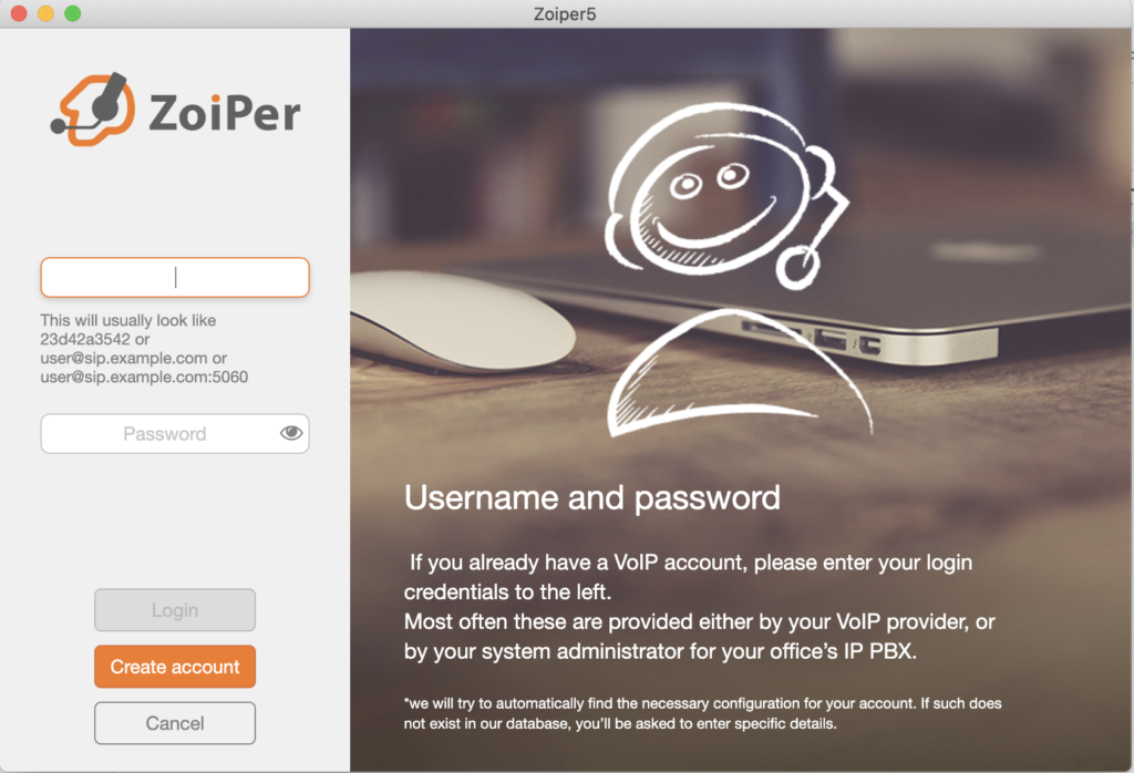 Zoiper softphone iestatīšana