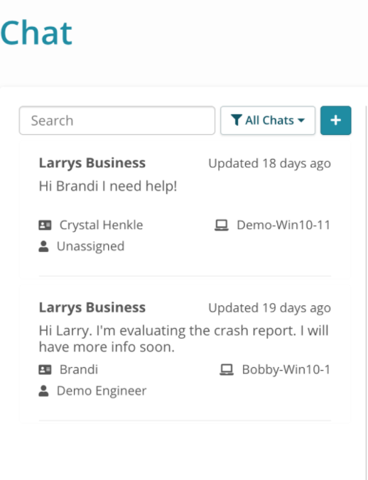 Syncro tērzēšanas logs