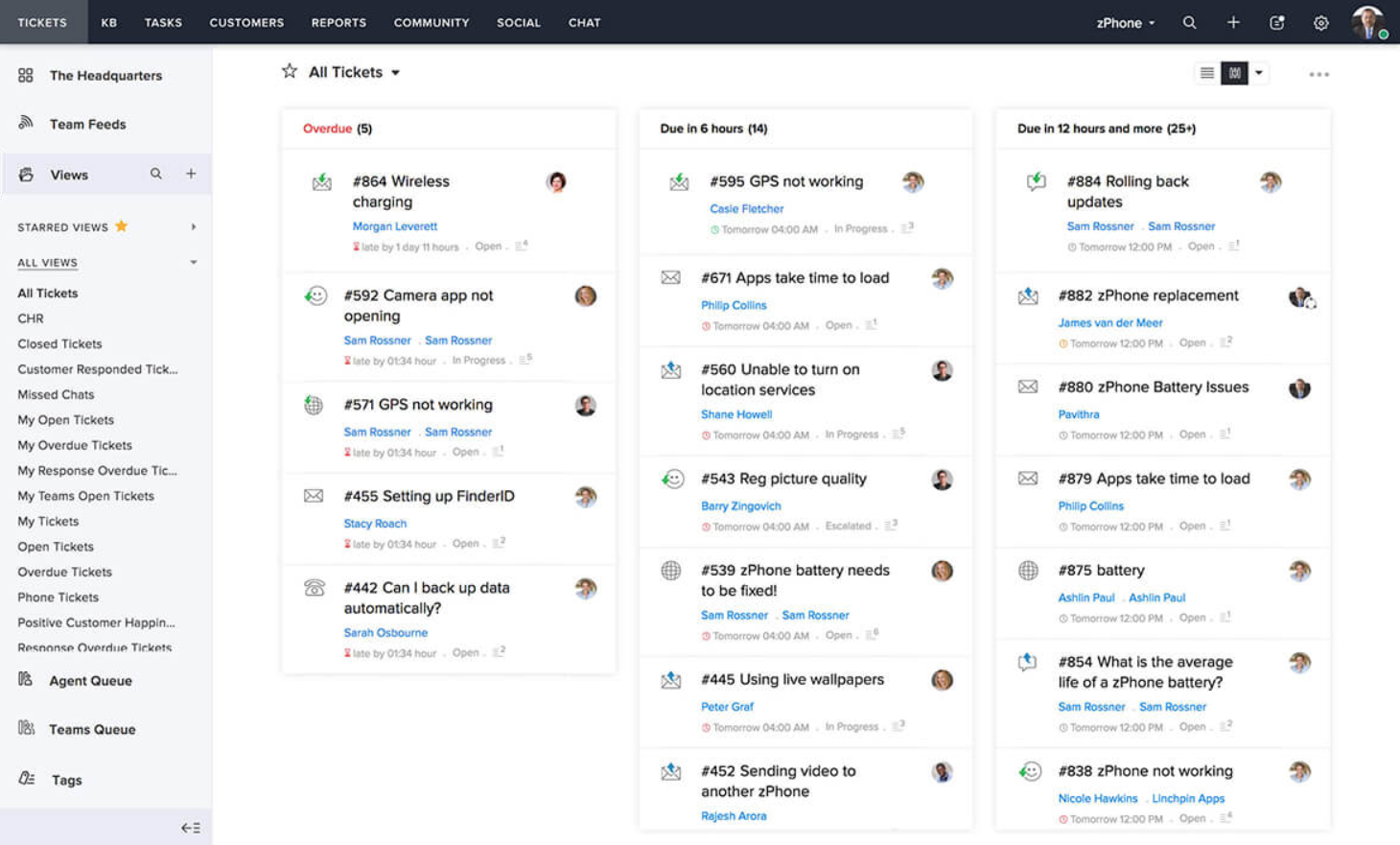 Zoho Desk biļešu sistēma