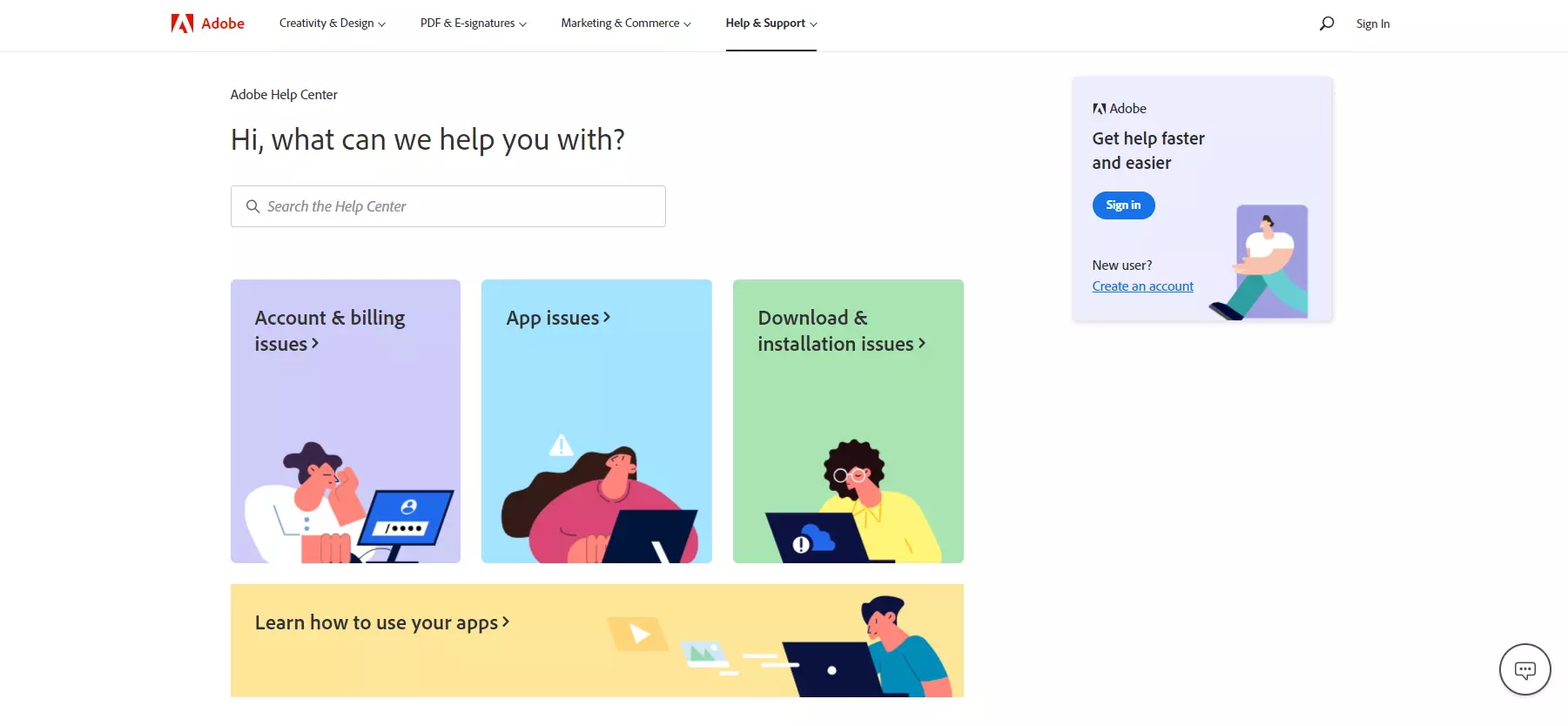 Adobe atbalsta centrs