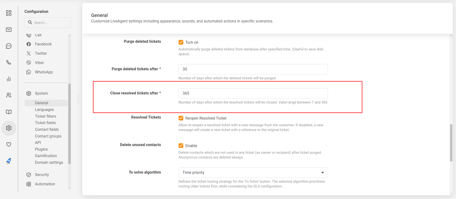 Atrisināto biļešu automātiskas slēgšanas funkcija