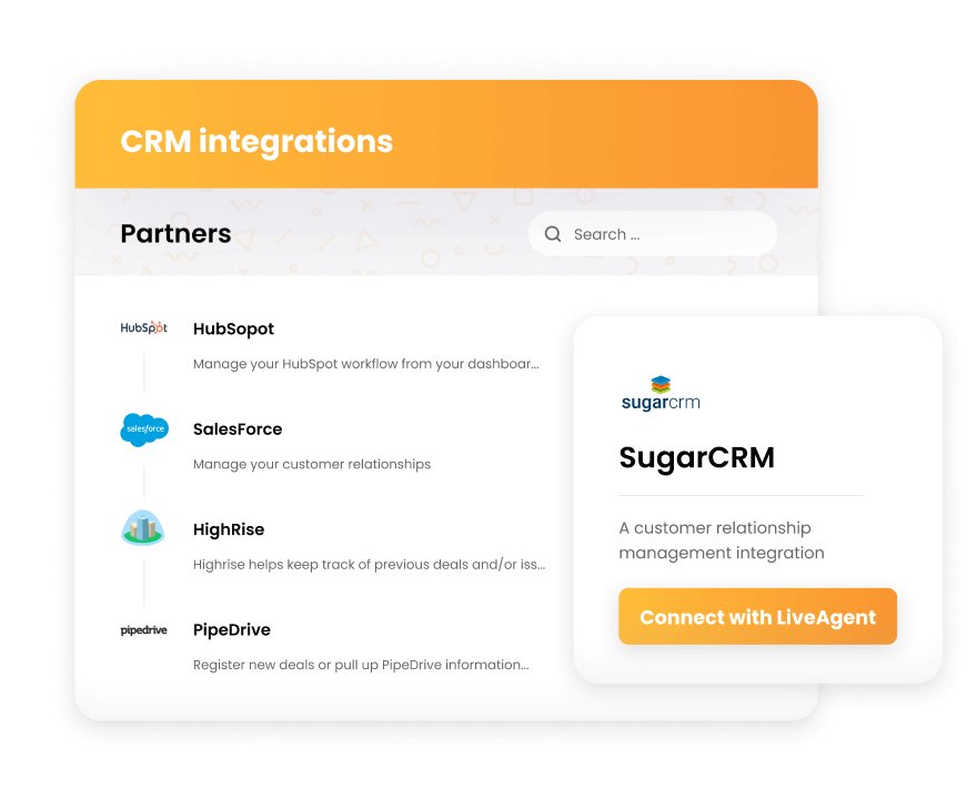 LiveAgent - CRM integrācijas