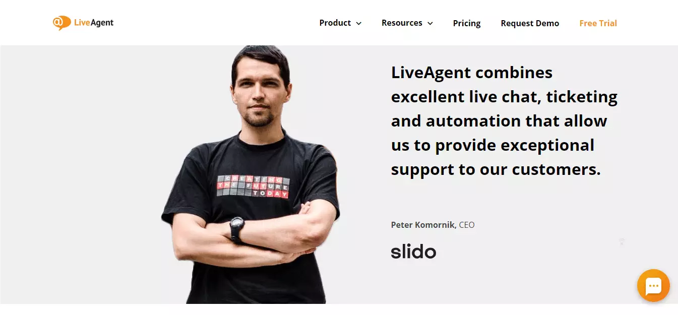 LiveAgent Slido atsauksme