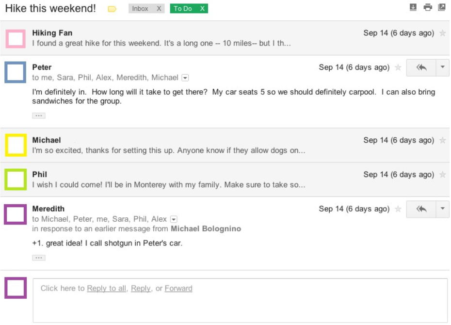 Organizētas e-pasta vēstuļu piemērs