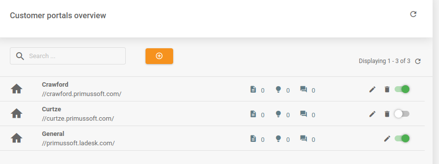 LiveAgent - Fixed grid in customer portal