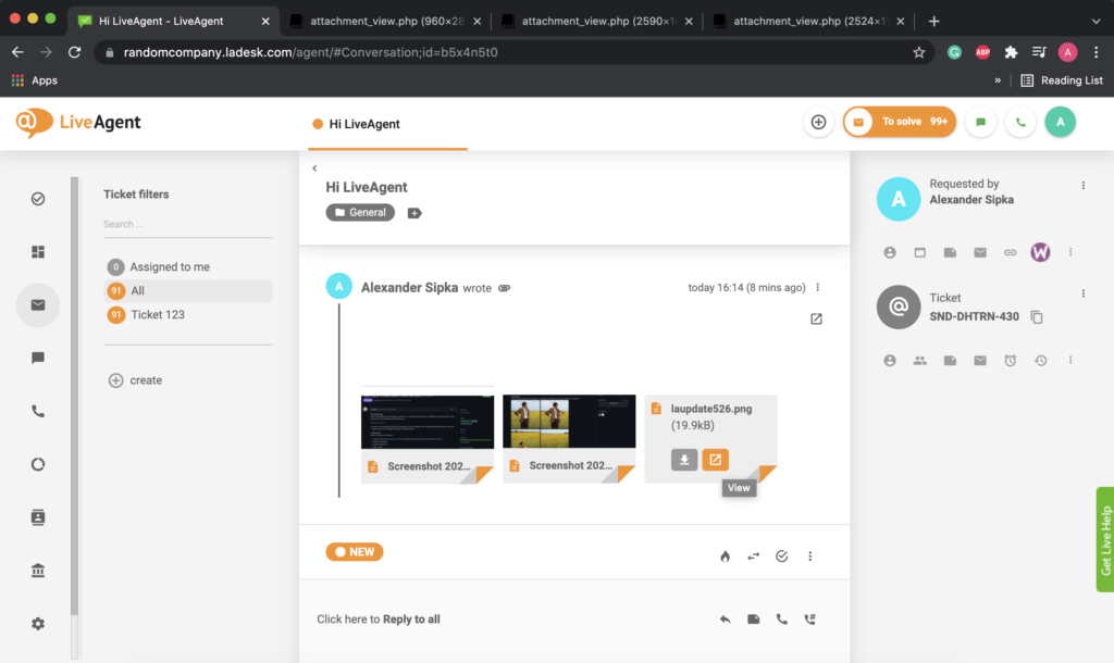 Pielikumi tīmekļa pārlūkprogrammā atvērti vairākās cilnēs