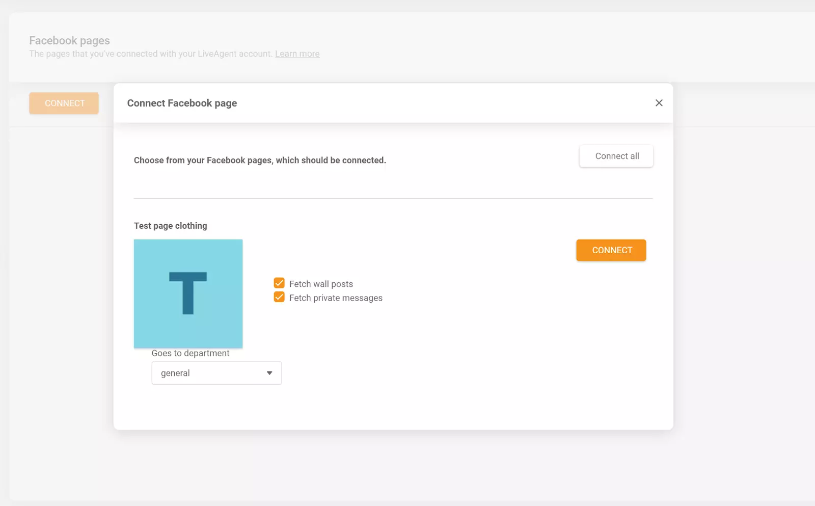 LiveAgent - savienojiet savu Facebook lapu