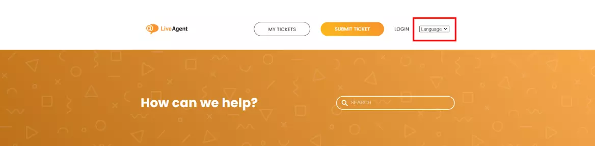 LiveAgent - Zināšanu bāzes valodas iestatījumi