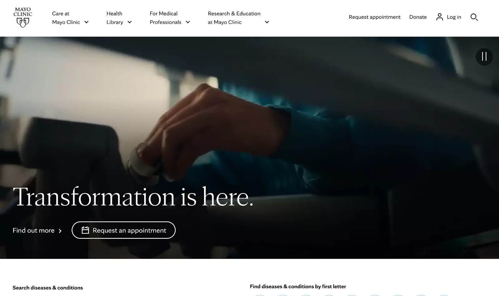 Mayo Clinic mājas lapa