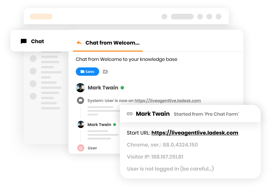Tiešsaistes biļešu vēstures funkcija klientu apkalpošanas programmatūrā - LiveAgent