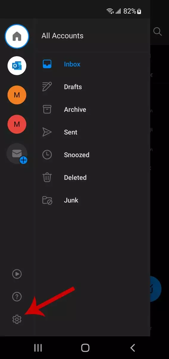 Outlook e-pasta vēstuļu veidošana mobilajās ierīcēs, 2. solis