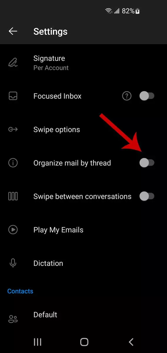 Outlook e-pasta vēstuļu veidošana mobilajās ierīcēs, 3. solis