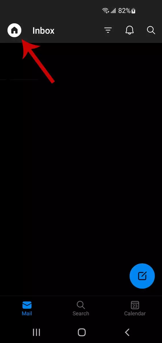 Outlook e-pasta vēstuļu veidošana mobilajās ierīcēs, 1. solis