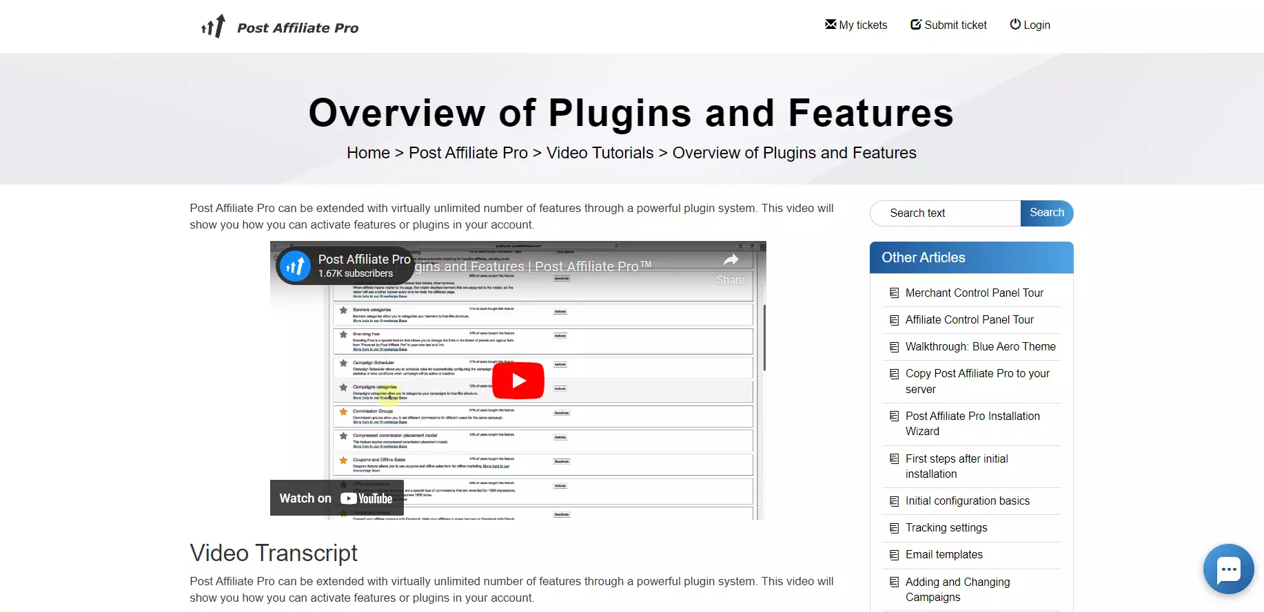 Post Affiliate Pro video pamācība