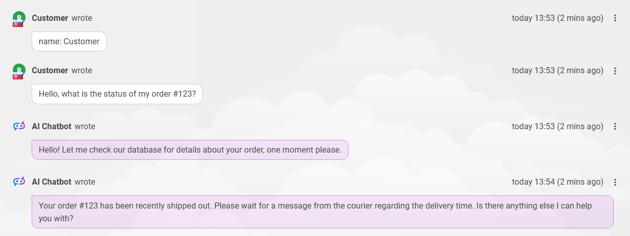 Sociālo mediju un čatbota čatu saskarne