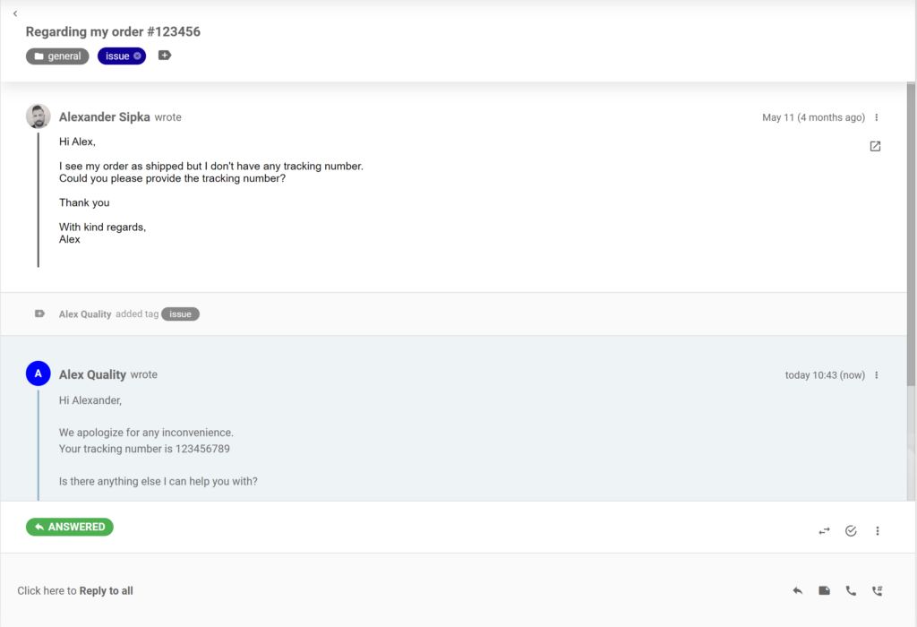 Sarunu uzlabojums LiveAgent biļetēs