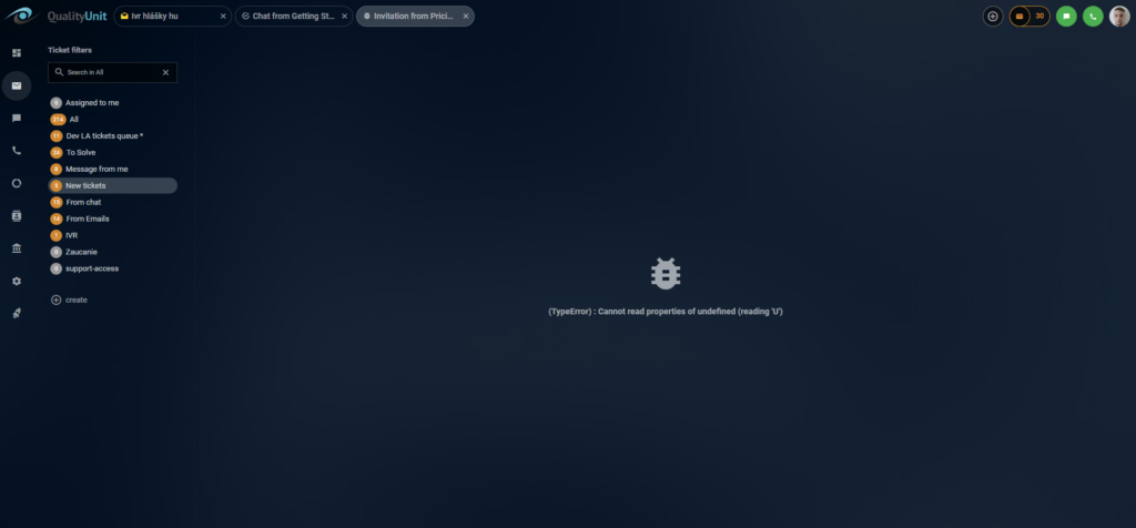 Trouble with viewing picked up chats