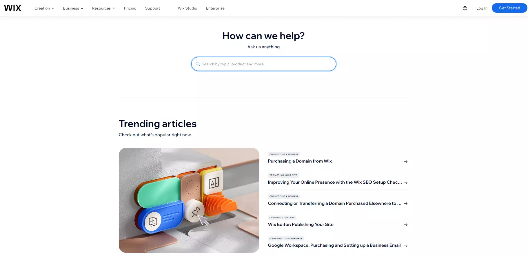 Wix zināšanu bāze