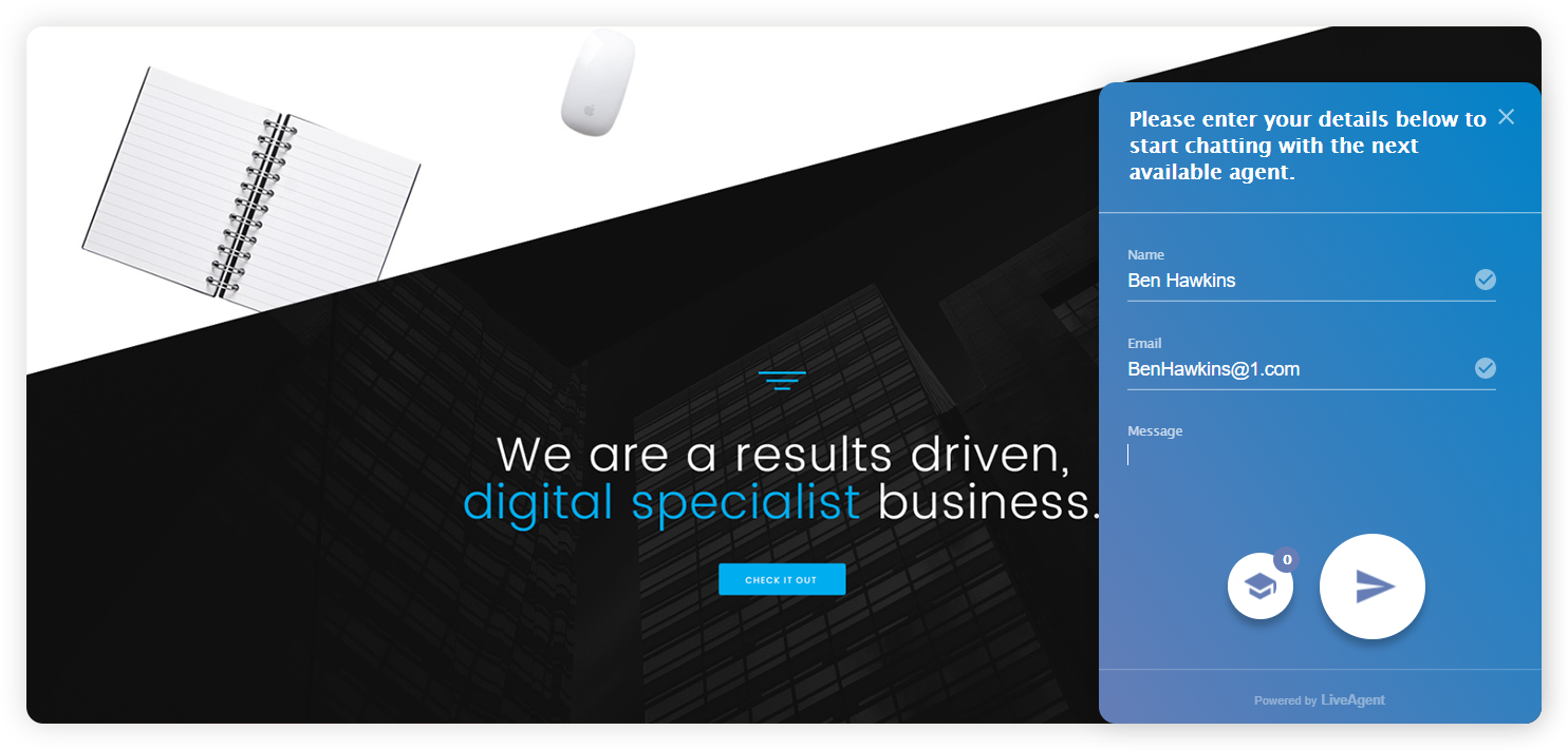 Uzņēmuma kontaktu veidlapas piemērs