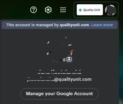 Quality Unit uzņēmuma e-pasta piemērs