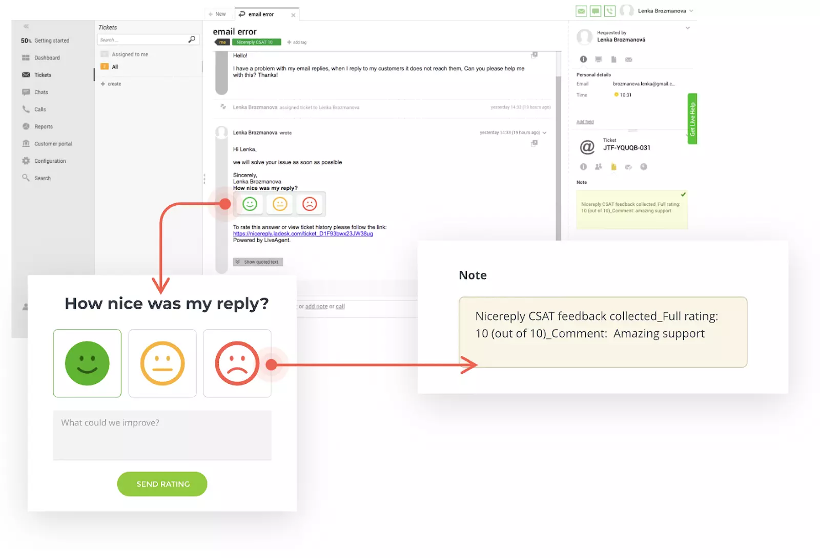 Tērzēšanas aptauja no aģenta skata