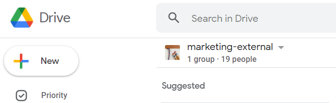 Google Drive koplietošanas piemērs
