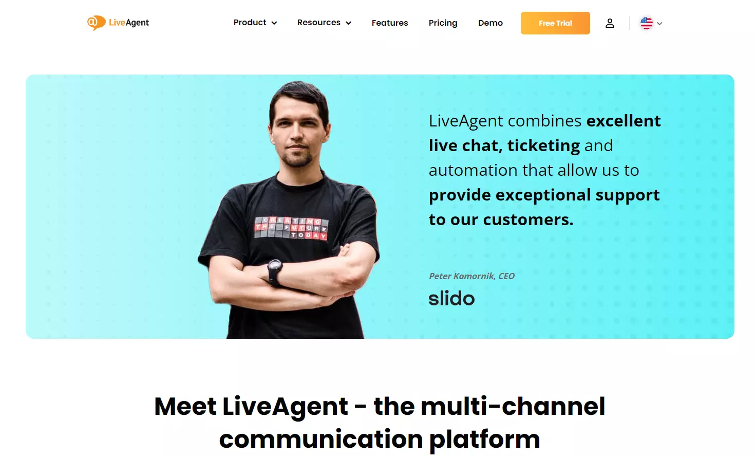 LiveAgent Slido CEO atsauksme