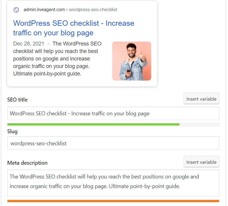 Aizpildiet SEO virsrakstu un metaapraksta piemēru