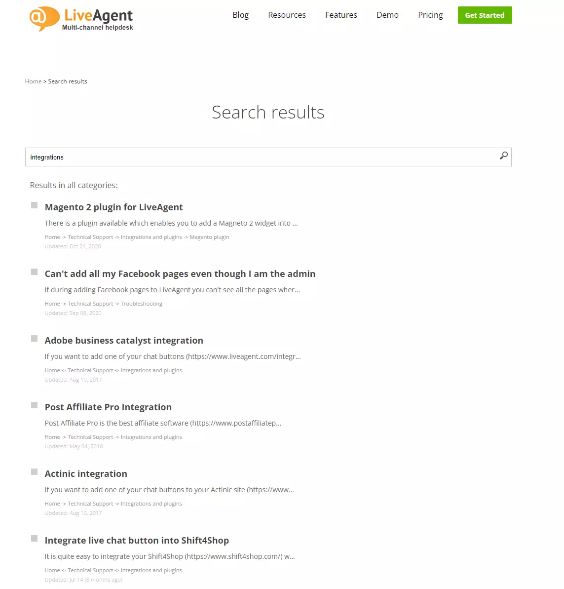 LiveAgent atbalsta portāls - integrācijas