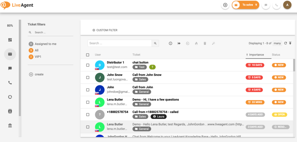 strādāt attāli vai klātienē ar LiveAgent