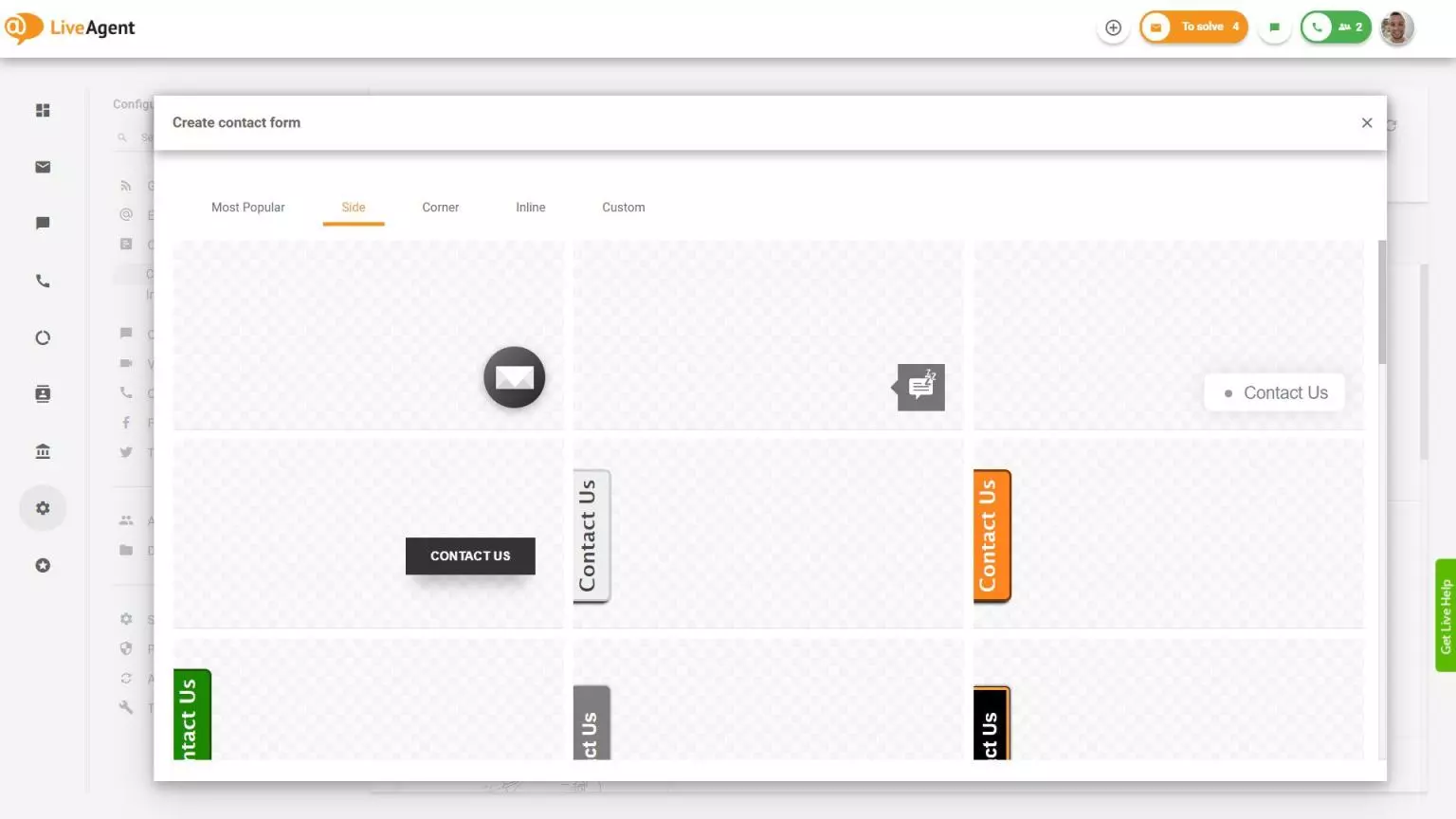 LiveAgent sānu kontaktu forma