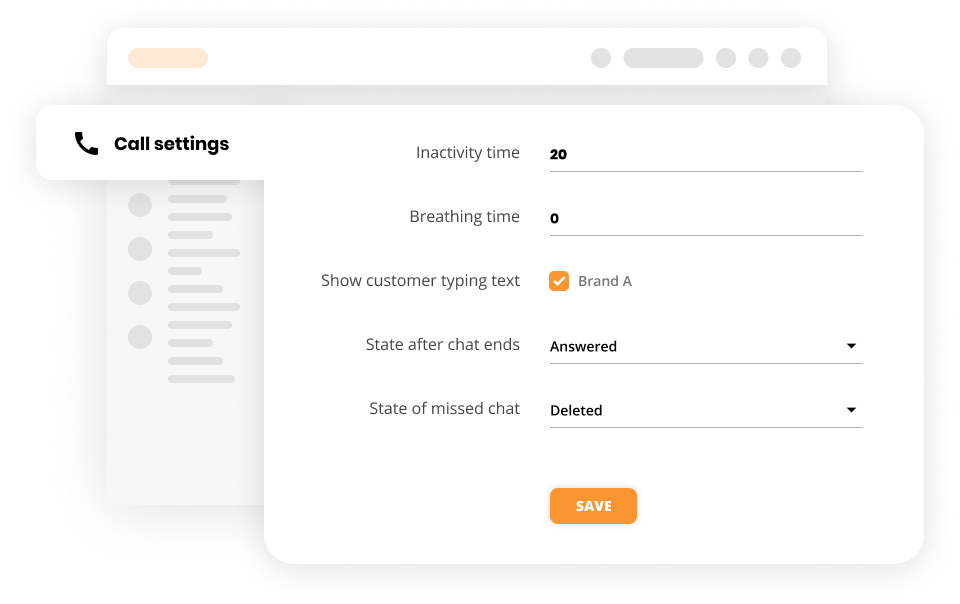 Zvanu iestatījumi klientu servisa programmatūrā - LiveAgent