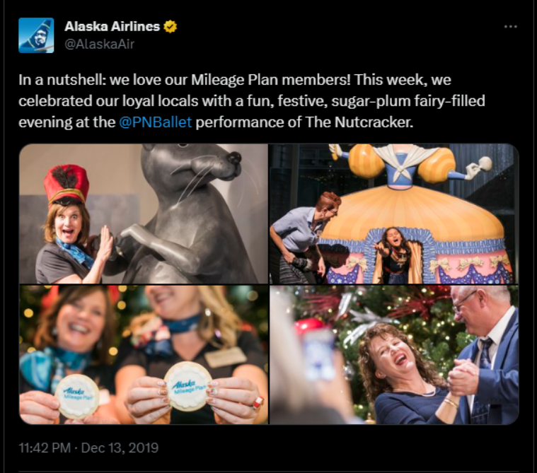 Alaska Airlines kafijas tvīts