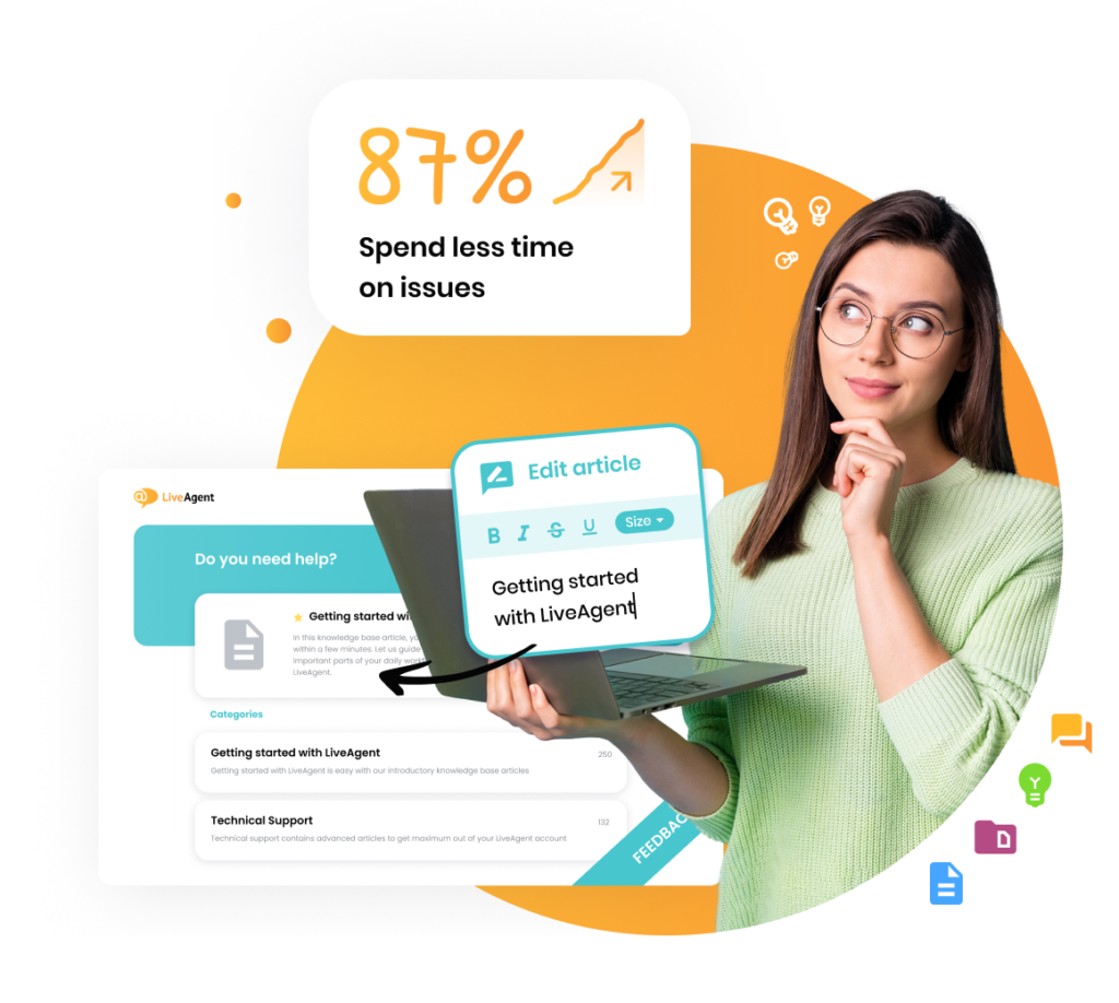 Zināšanu bāzes programmatūra no LiveAgent